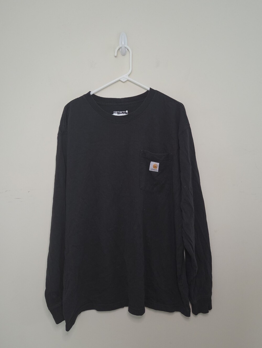 Men's Carhartt Black Loose Fit Long Sleeve T-shirt Sz Large